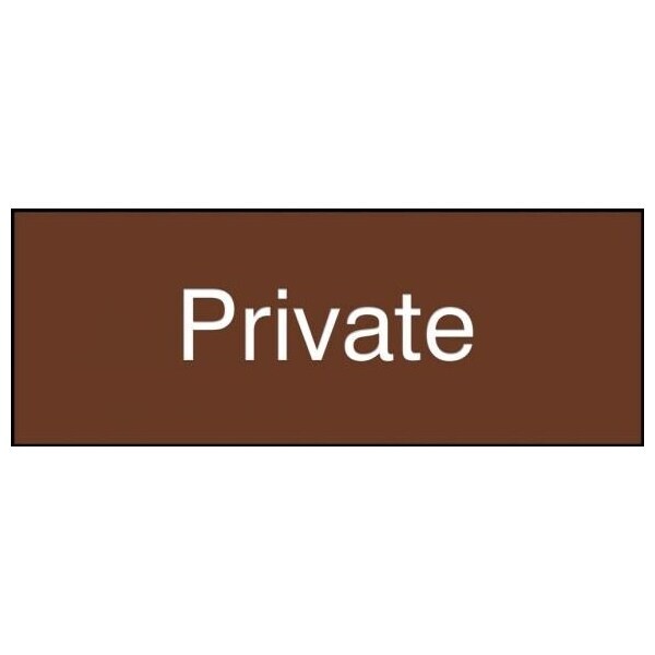 Accuform Private, Engraved Plastic, 3 in x 8 in PSG826BR - main